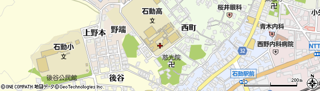 富山県立石動高等学校周辺の地図