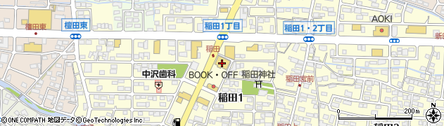 ダイソー長野稲田店周辺の地図