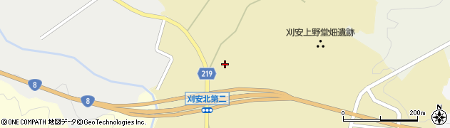 石川県河北郡津幡町刈安ヲ周辺の地図