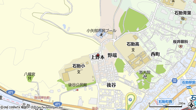 〒932-0054 富山県小矢部市上野本の地図