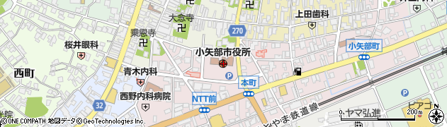 富山県小矢部市周辺の地図