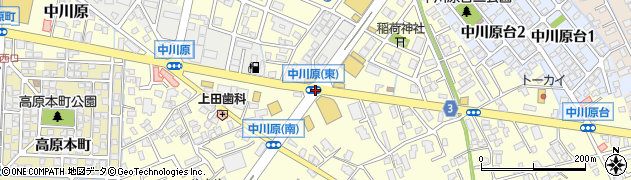 中川原東周辺の地図