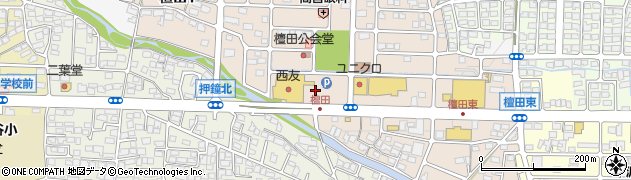 コインランドリーらくーん長野北店周辺の地図