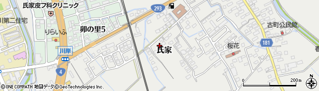 栃木県さくら市氏家1775周辺の地図