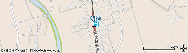 明神駅周辺の地図