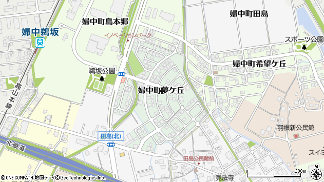 〒939-2709 富山県富山市婦中町夢ケ丘の地図