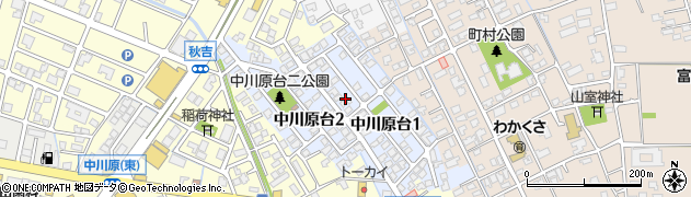 富山県富山市中川原台周辺の地図
