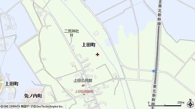 〒321-0405 栃木県宇都宮市上田町の地図