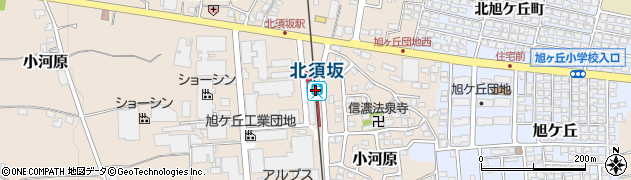 北須坂駅周辺の地図