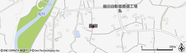 栃木県那須烏山市藤田周辺の地図