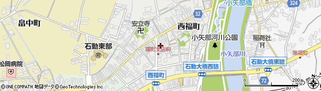富山県小矢部市西福町9-6周辺の地図