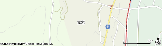群馬県川場村（利根郡）立岩周辺の地図