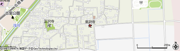 来沢寺周辺の地図