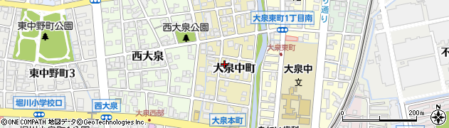 富山県富山市大泉中町周辺の地図