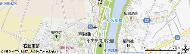 富山県小矢部市西福町9-28周辺の地図