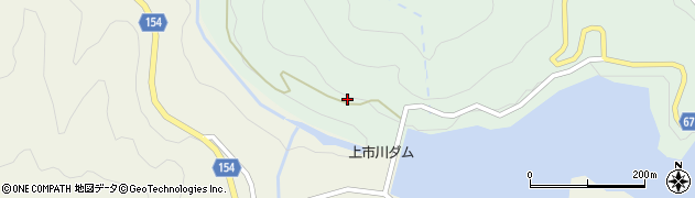 上市川ダム周辺の地図