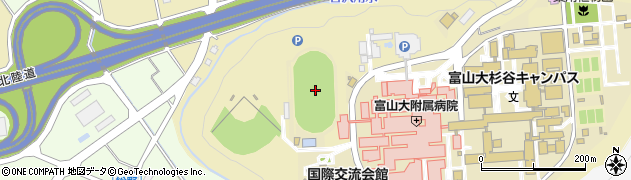 富山大学陸上競技場周辺の地図
