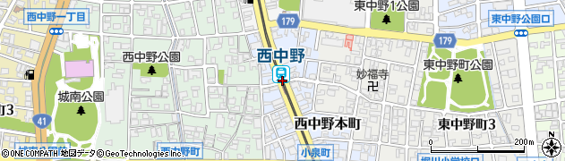 西中野駅周辺の地図