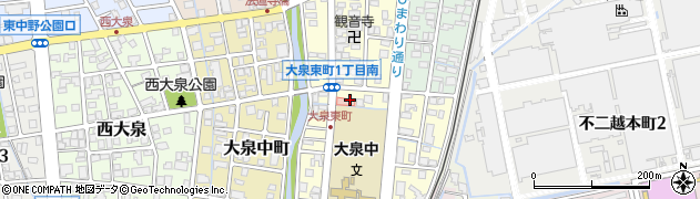 富山県富山市大泉東町周辺の地図