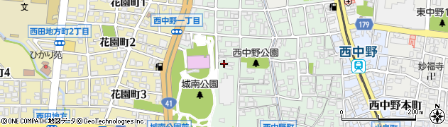 富山県富山市西中野町1丁目周辺の地図
