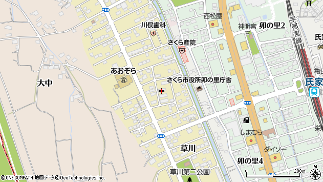 〒329-1324 栃木県さくら市草川の地図