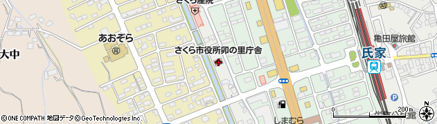 栃木県さくら市氏家2190周辺の地図
