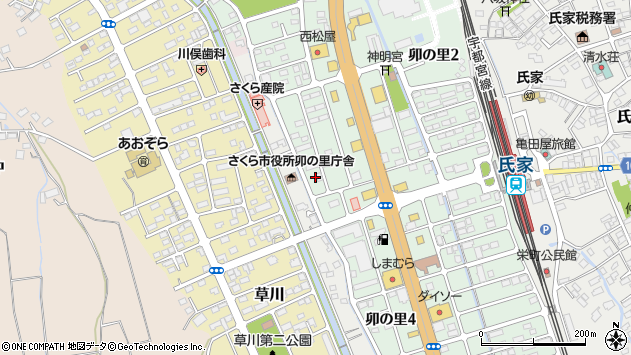 〒329-1323 栃木県さくら市卯の里の地図