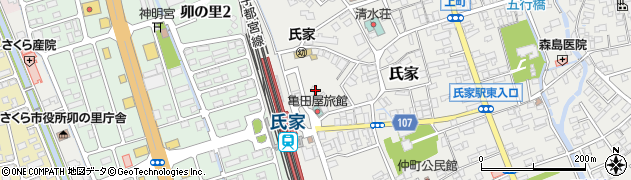 栃木県さくら市氏家2362周辺の地図