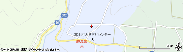 長野県高山村（上高井郡）蕨平周辺の地図