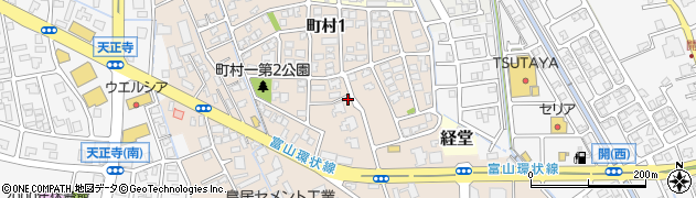 富山県富山市町村1丁目周辺の地図