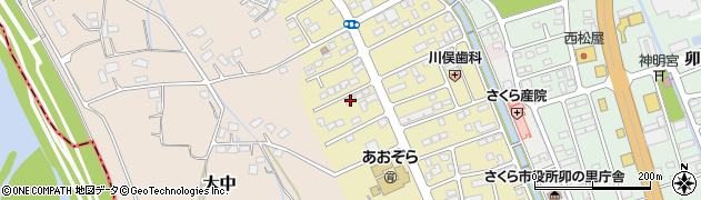 栃木県さくら市草川38-8周辺の地図