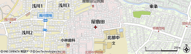 長野県長野市屋敷田周辺の地図
