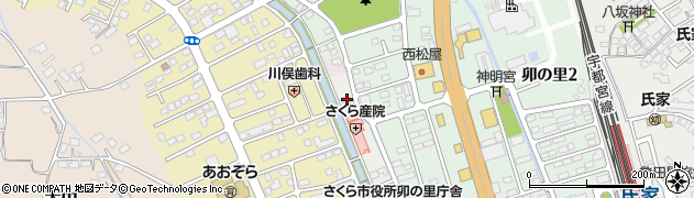 栃木県さくら市氏家2188周辺の地図