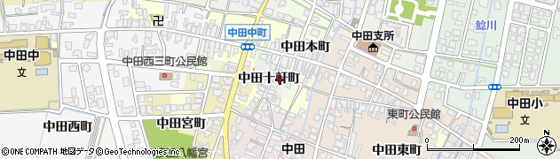 富山県高岡市中田十軒町周辺の地図