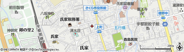 栃木県さくら市氏家2450周辺の地図