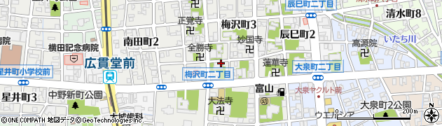 富山県富山市梅沢町周辺の地図