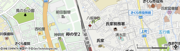 栃木県さくら市氏家2384周辺の地図