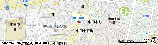 中田中町周辺の地図