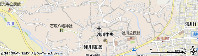 長野県長野市浅川東条周辺の地図