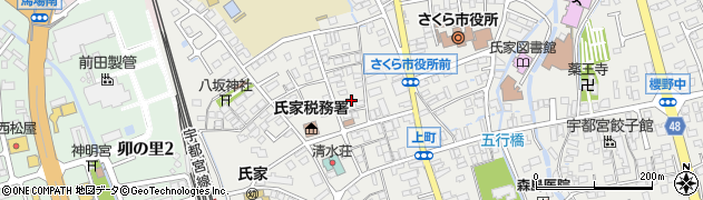 栃木県さくら市氏家2461周辺の地図