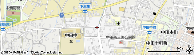 富山県高岡市中田西町周辺の地図