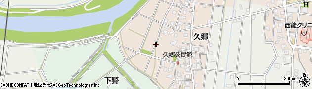 富山県富山市久郷周辺の地図