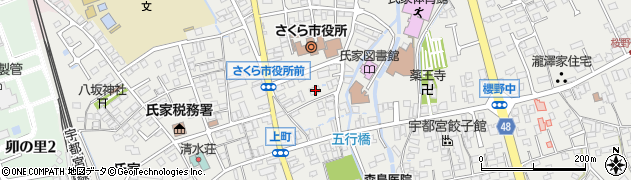 栃木県さくら市氏家2717周辺の地図