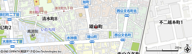 富山県富山市雄山町周辺の地図