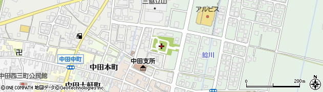 中田公園周辺の地図