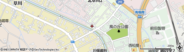 栃木県さくら市北草川2丁目17周辺の地図