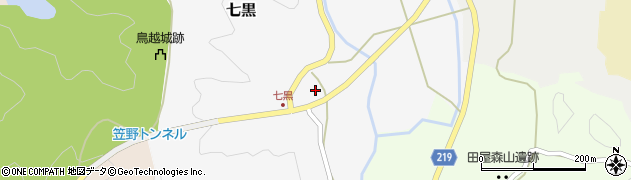 石川県津幡町（河北郡）七黒（ハ）周辺の地図