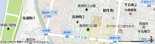 富山県富山市長柄町周辺の地図