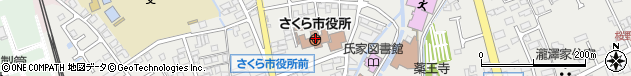 栃木県さくら市周辺の地図