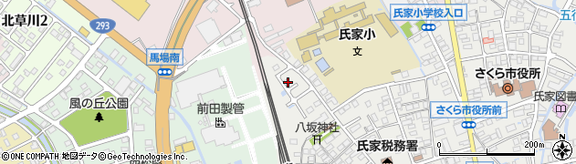 栃木県さくら市氏家2398周辺の地図